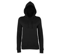 AWDis Women's Girlie College Hoodie, Black (Jet Black), 14 (Manufacturer Size:Large)