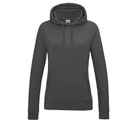 AWDis Women's Girlie College Hoodie, Grey (Charcoal), 18 (Manufacturer Size:XX-Large)