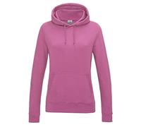 AWDis Women's Girlie College Hoodie, Pink (Candyfloss Pink), 14 (Manufacturer Size:Large)