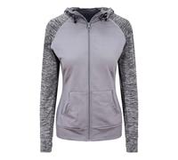 AWDis Women's Just Cool Girlie Cool Contrast Zoodie in Pale Grey | Size: Medium AWDis Pale Grey M