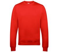 AWDis Women's Just Hoods Crew Neck Plain Sweatshirt (280 GSM) in Red | Size: 5XL AWDis Red 5XL