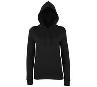 AWDis Women's Just Hoods Girlie College Pullover Hoodie in True Black | Size: XL AWDis True Black XL