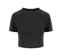 AWDis Women's Just Ts Girlie Tri-Blend Cropped T-Shirt in Jet Black | Size: Medium AWDis Jet Black M