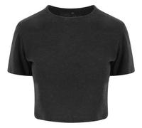 AWDis Women's Just Ts Girlie Tri-Blend Cropped T-Shirt in Jet Black | Size: Small AWDis Jet Black S