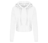AWDis Womens/Ladies Girlie Cropped Hoodie (12 UK) (Arctic White)