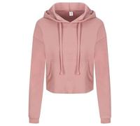 AWDis Womens/Ladies Girlie Cropped Hoodie (16 UK) (Dusty Pink)