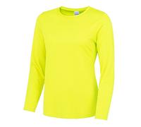 AWDis Womens Long Sleeve Cool T Electric Yellow