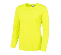 AWDis Womens Long Sleeve Cool T Electric Yellow