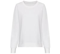 AWDis Women's Plain Dusty Pink Sweatshirt in White | Size: Medium AWDis White M