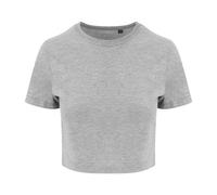 Just Hoods by AWDIS Womens Tri-Blend Cropped T Heather Grey