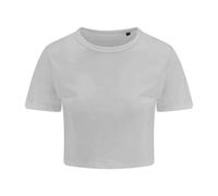 AWDis Womens Tri-Blend Cropped T Solid White