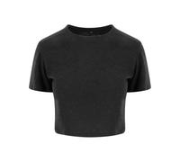 AWDis Women's Triblend Crop T-Shirt in Black | Size: Small AWDis Black S