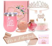 AWDK 40th Birthday Gifts for Women - 9 PCS Crown Gifts