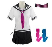 AWDOAJOI Cosplay Costume Anime Mioda Ibuki Skirt Dress Sailor Suits Halloween Party Outfit (Small)