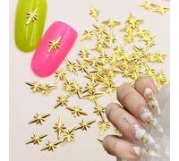 AWDSLUY 1000pcs Mini Star Nail Art Charms 3D Alloy Nail ArtRhinestones Gold Cute Cross Star Nail Charms Kawaii Charms for Acrylic Nails Decor Jewelry for Women Manicure DIY Nail Supplies Diamonds