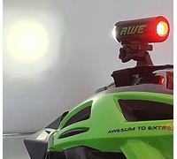 AWE 150 Lumens 1 x Front LED & 7 x Rear COB's USB Bike Helmet Light 360º Visibility