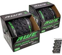 Awe 2 x AWERide Bike/E-Bike Folding Tyres 20" x 1.95" MTB Tyre 30 TPI