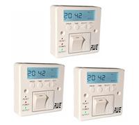 Awe 3 x 7-Day Digital Fused Timer Spur Electric Heating, Immersers, Aga-Range Cookers, Towel Rails & Lights | 5yr Warranty* | Programmable Timer/Lit Display* | Rechargeable Cell | 2000+hrs Batt Memory