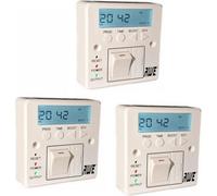 Awe 3 x 7-Day Digital Fused Timer Spur Electric Heating, Immersers, Aga-Range Cookers, Towel Rails & Lights | 5yr Warranty* | Programmable Timer/Lit Display* | Rechargeable Cell | 2000+hrs Batt Memory
