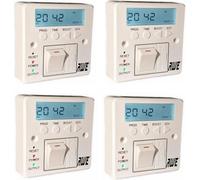 Awe 4 X 7-Day Digital Fused Timer Spur Electric Heating Immersers Towel Rails Lighting 5Yr Warranty & Lit Display 2000Hrs Memory