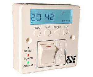 Awe 7-Day Digital Fused Timer Spur Electric Heating, Immersers, Aga-Range Cookers, Towel Rails & Lighting | 5yr Warranty* | Programmable Timer/Lit Display* | Rechargeable Cell | 2000+ hrs Batt Memory