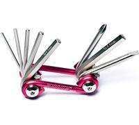 Awe 8 Piece CR-V Special Hardened Steel Bike Multi Function Red Pocket Tool