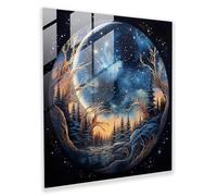 Awe-inspiring Glass Print: Celestial Majesty - Stellar Glass Wall Art for Modern Home Decoration, 12" x 12"