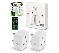 Awe Smart Wi Fi Fused 13A Timer Switch & 2 x AweEnergy Smart Wi Fi 13A plug | for Electric Heating, Immersers, Aga-Range Cookers, Towel Rails & Lighting | Lamps, Kettles Alexa & Google Voice Control