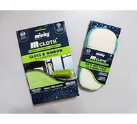 AWEHIRU Bundle - Minky M Cloth Glass & Window Microfibre Cloths + Anti Bacterial Cleaning Pad - Mrs Hinch