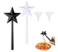 Aweisile Salt Shaker Wand Pack of 2 Magic Wand Salt and Pepper Shaker Magic Wand Salt Shaker Magic Wand Spice Shaker Star Shaped Wand Salt Wand Salt and Pepper Shakers for Kitchen, AN0404