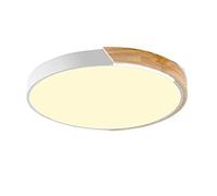 AWEITG 2-Inch Ultra-Thin Wrought Iron Ceiling Lamp - Three-Color Dimming LED Flush Mount Light for Bedroom, Living Room, Dining(White,11.8in)