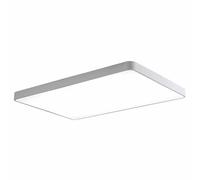 AWEITG 25.6 Inch 48W Square LED Ceiling Light Fixture - Dimmable Flush Mount Panel for Bedroom, Kitchen, and Bathroom 3000K/4000K/6000K Color Temperature Options(White,35.4in)