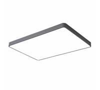 AWEITG 25.6 Inch 48W Square LED Ceiling Light Fixture - Dimmable Flush Mount Panel for Bedroom, Kitchen, and Bathroom 3000K/4000K/6000K Color Temperature Options(Natural Gray,35.4in)
