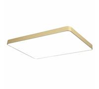 AWEITG 25.6 Inch 48W Square LED Ceiling Light Fixture - Dimmable Flush Mount Panel for Bedroom, Kitchen, and Bathroom 3000K/4000K/6000K Color Temperature Options(Gold,35.4in)