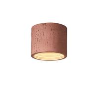 AWEITG 6W LED Flush Mount Ceiling Light - Wabi-Sabi Style Imitation Cave Stone Design for Hallway and Corridor Lighting(Red,14x11cm)