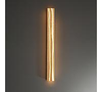 AWEITG Dimmable LED Wall Light - 12W Bamboo Wood Long Wall Sconce for Bedroom, Hallway, Living Room, Foyer, Porch - Nordic Minimalism Vintage Rustic Farmhouse Design(Wood Color,100cm)
