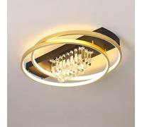 AWEITG Minimalist Round/Square LED Ceiling Light - Durable Iron Lamp for Home & Office(B-Single-Colour Light)