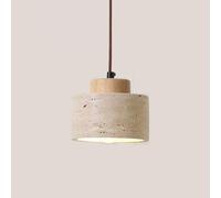 AWEITG Nordic Natural Stone Pendant Light - Mid Century Modern Hanging Ceiling Light Fixture for Dining Room, Kitchen Island, Bedroom, and Bathroom(Log Short)