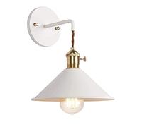 AWEITG Nordic Style Macaron Wall Lamp E27 Edison Socket - Frosted Shade Candle Light for Bedroom, Living Room, and More (Warm White, Green)(White,No Bulb)