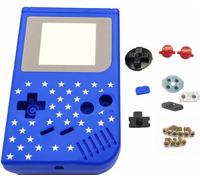 AWEJRIXX Replacement Shell Kit for Classic Handheld Gaming Console - DIY Repair Parts SetIncludes Screen Lens/Buttons/Conductive Pads/Screws/Dust Cover/Battery Cover (Star blue)