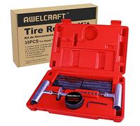 AWELCRAFT 35-Piece Universal Heavy Duty Tire Plug Kit to Fix Punctures and Plug Flats, Ideal for Cars, Trucks, Motorcycles, ATV, with Storage case