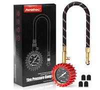 AWELTEC Tire Pressure Gauge 0-60 PSI, Heavy Duty, High Accuracy, Easy to Read 2 Inch Glow Dial, Low - High Tire Gauge for Cars, SUVs, Trucks & Motorcycles