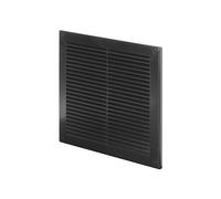 Awenta 10" x 10" Inch / 250 x 250 mm Black Plastic Air Vent Grille Cover with Screen Mesh - Louvered Wall Vent for Home, Kitchen, Bathroom - Easy to Install - DIY Friendly HVAC Ventilation