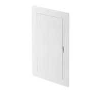 Awenta 100 x 200 mm Plastic Access Panel Door - White Opening Flap Cover Plate - Inspection Hatch - Door Latch - Concealed Hinge - Removable Door - Paintable Smooth Surface (4 x 8 Inches)