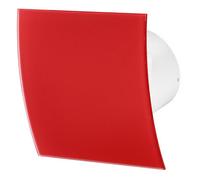 Awenta 100mm Humidity Sensor Extractor Fan Matte Red Glas Front Panel Escudo Wall Ceiling Ventilation