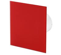 Awenta 100mm Humidity Sensor Extractor Fan Matte Red Glass Front Panel Trax Wall Ceiling Ventilation