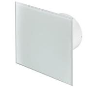 Awenta 100mm Humidity Sensor Extractor Fan White Glass Front Panel Trax Wall Ceiling Ventilation