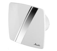 Awenta 100mm Humidity Sensor Linea Extractor Fan White Abs Front Panel Wall Ceiling Ventilation