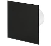 Awenta 125mm Timer Extractor Fan Matte Black Glass Front Panel Trax Wall Ceiling Ventilation