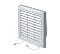 Awenta 130X130mm 100mm Duct Wall Ventilation Grille Cover Net Pull Cord Shutter